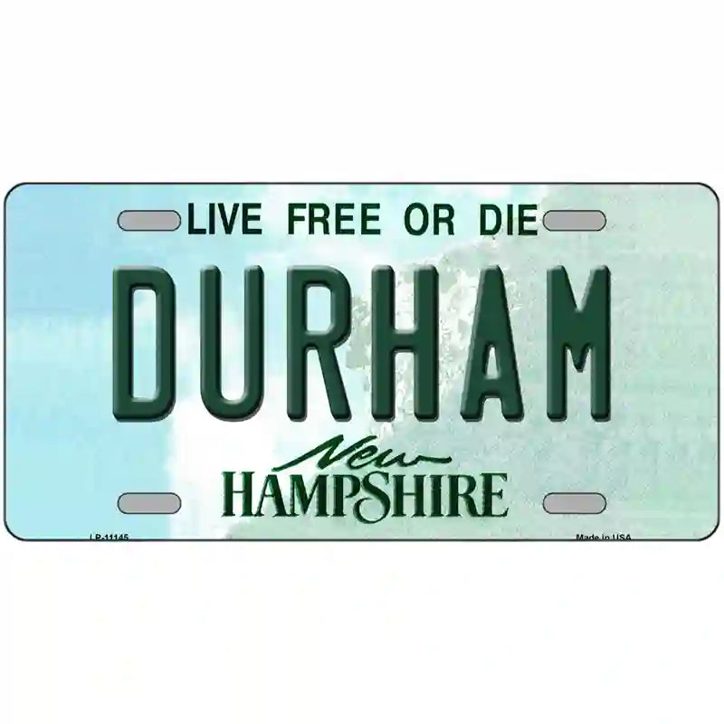 Durham New Hampshire State License Plate 12" x 6" (LP)