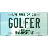 Golfer New Hampshire State License Plate 12" x 6" (LP)