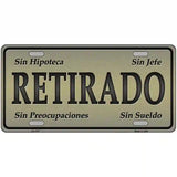 Retirado Novelty Metal License Plate 12" x 6" (LP)