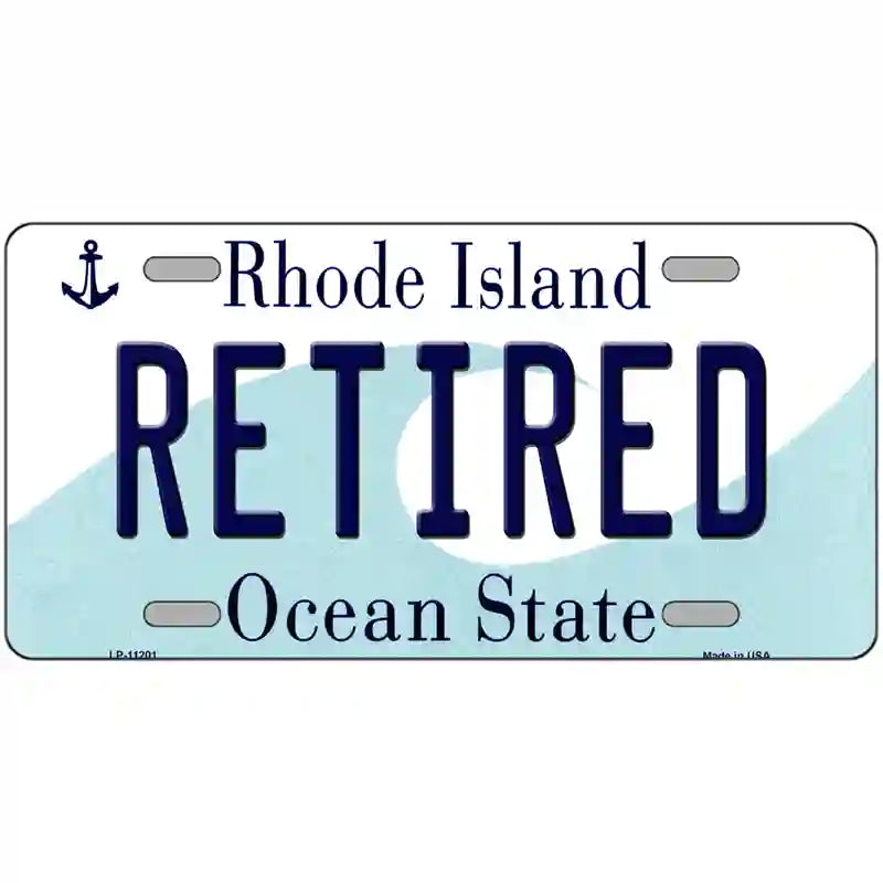 Retired Rhode Island State License Plate Novelty License Plate 12" x 6" (LP)