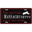 Massachusetts Dude Novelty Metal License Plate 12" x 6" (LP)