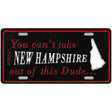 New Hampshire Dude Novelty Metal License Plate 12" x 6" (LP)