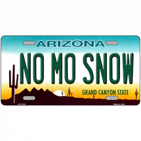 No Mo Snow Novelty License Plate 12" x 6" (LP)