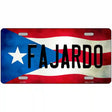 Fajardo Puerto Rico Flag License Plate Metal Novelty 12" x 6" (LP)