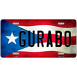 Gurabo Puerto Rico Flag License Plate Metal Novelty 12" x 6" (LP)