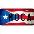 Moca Puerto Rico Flag License Plate Metal Novelty 12" x 6" (LP)