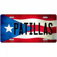 Patillas Puerto Rico Flag License Plate Metal Novelty 12" x 6" (LP)