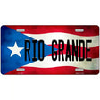 Rio Grande Puerto Rico Flag License Plate Metal Novelty 12" x 6" (LP)