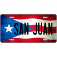 San Juan Puerto Rico Flag License Plate Metal Novelty 12" x 6" (LP)