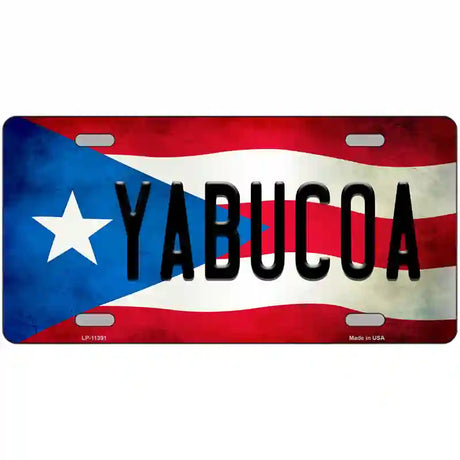 Yabucoa Puerto Rico Flag License Plate Metal Novelty 12" x 6" (LP)