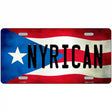 Nyrican Puerto Rico Flag License Plate Metal Novelty 12" x 6" (LP)