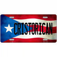 Christorican Puerto Rico Flag License Plate Metal Novelty 12" x 6" (LP)