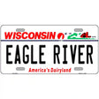 Eagle River Wisconsin Novelty Metal License Plate 12" x 6" (LP)