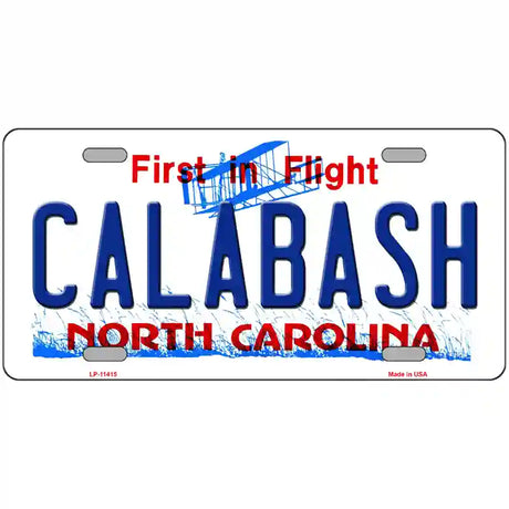 Calabash North Carolina Novelty License Plate 12" x 6" (LP)