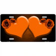 Hearts Over Roses In Orange Novelty License Plate 12" x 6" (LP)