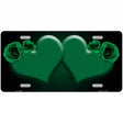 Hearts Over Roses In Green Novelty License Plate 12" x 6" (LP)