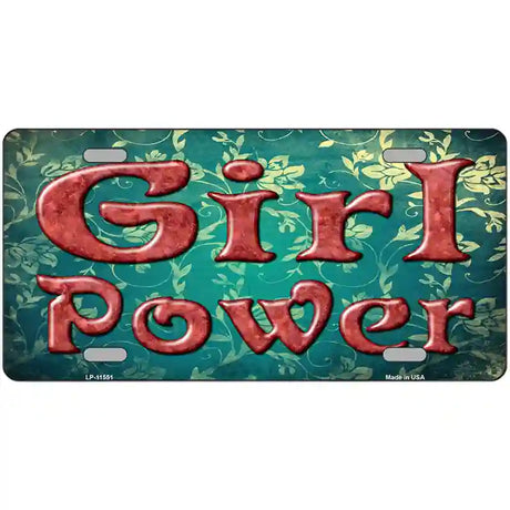 Girl Power Novelty License Plate 12" x 6" (LP)