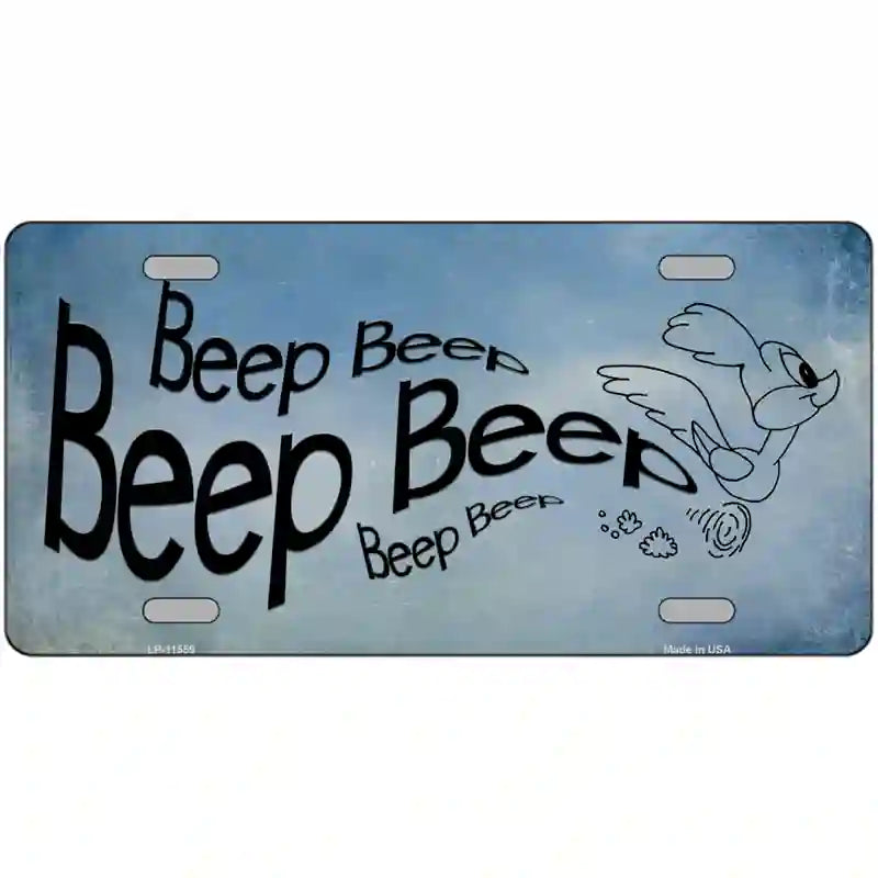 Beep Beep Novelty License Plate 12" x 6" (LP)