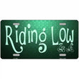 Riding Low Novelty License Plate 12" x 6" (LP)