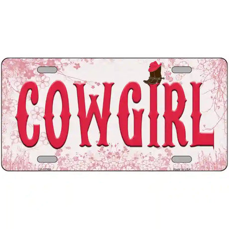 Cowgirl Novelty License Plate 12" x 6" (LP)