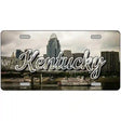 Kentucky City Skyline Novelty Metal State License Plate 12" x 6" (LP)