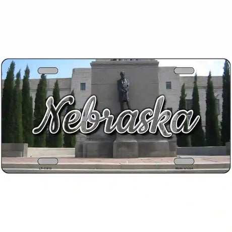 Nebraska Capital Building Novelty Metal State License Plate 12" x 6" (LP)