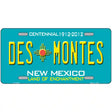 Des Montes Teal New Mexico Novelty License Plate 12" x 6" (LP)