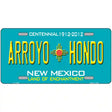 Arroyo Hondo Teal New Mexico Novelty License Plate 12" x 6" (LP)