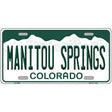 Manitou Springs Colorado Novelty License Plate 12" x 6" (LP)