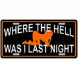 Where The Hell Novelty License Plate 12" x 6" (LP)