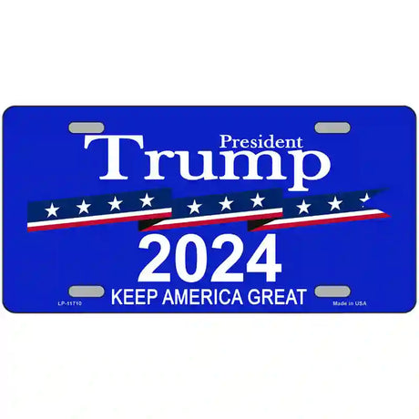 President Trump 2024 Novelty Metal License Plate 12" x 6" (LP)