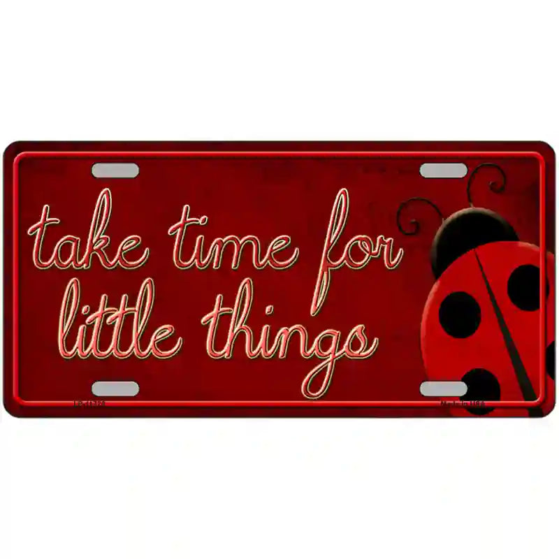 Take Time for Little Things Novelty License Plate 12" x 6" (LP)