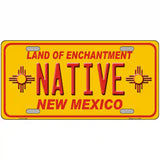 Native New Mexico Yellow State License Plate 12" x 6" (LP)