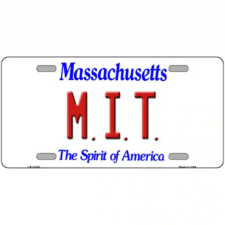 MIT Massachusetts State License Plate 12" x 6" (LP)