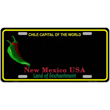 New Mexico Blank Black State License Plate 12" x 6" (LP)