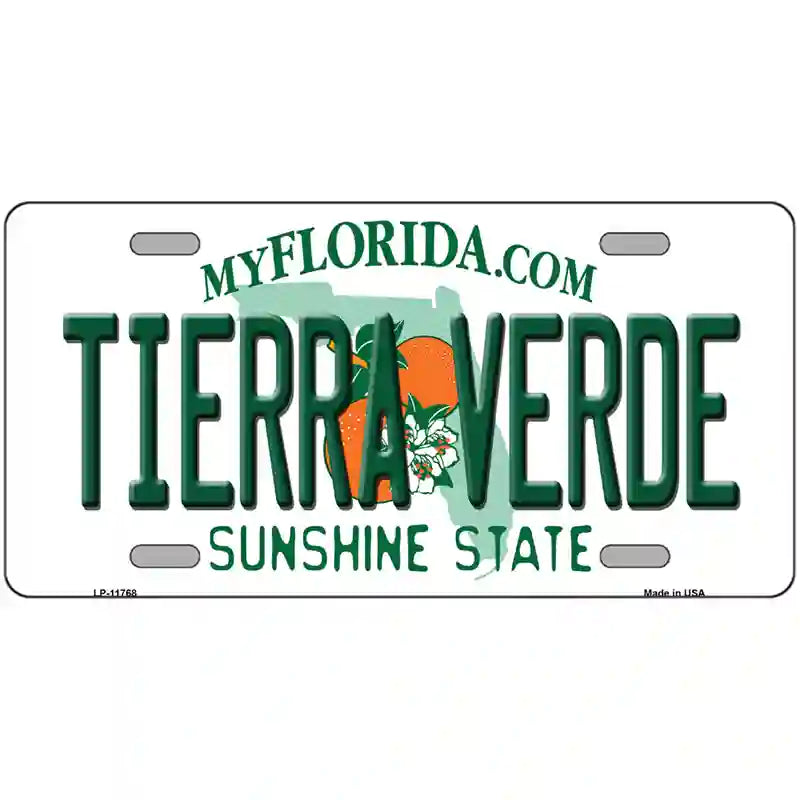 Tierra Verde Florida Novelty License Plate 12" x 6" (LP)