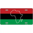 Africa Outline With Flag Novelty License Plate 12" x 6" (LP)