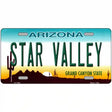 Star Valley Arizona Novelty License Plate 12" x 6" (LP)