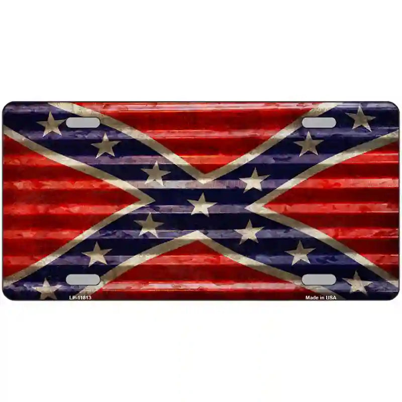 Confederate Flag Novelty License Plate 12" x 6" (LP)