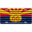 Route 66 Arizona Flag Novelty License Plate 12" x 6" (LP)