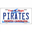 Pirates North Carolina Novelty License Plate 12" x 6" (LP)