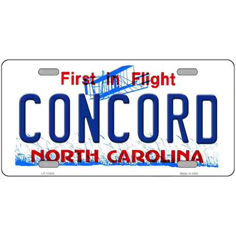 Concord North Carolina Novelty License Plate 12" x 6" (LP)