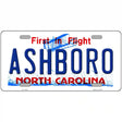 Ashboro North Carolina Novelty License Plate 12" x 6" (LP)