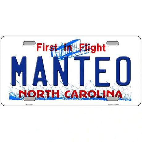 Manteo North Carolina Novelty License Plate 12" x 6" (LP)