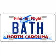 Bath North Carolina Novelty License Plate 12" x 6" (LP)