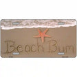 Beach Bum Novelty Metal License Plate 12" x 6" (LP)