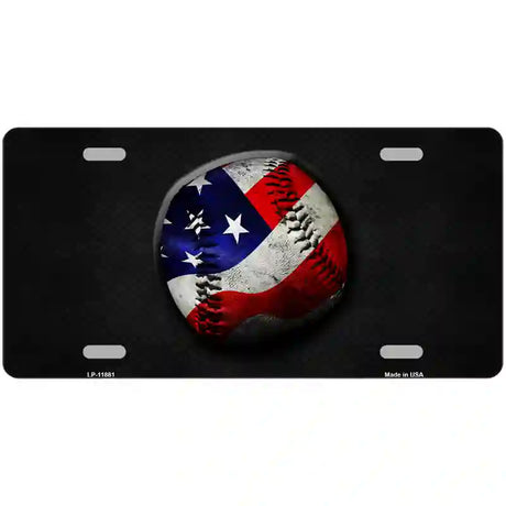 American Baseball Novelty Metal License Plate 12" x 6" (LP)