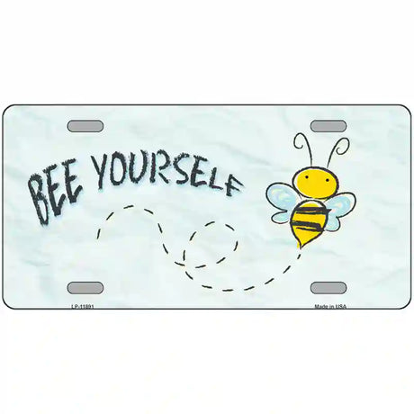 Bee Yourself Novelty Metal License Plate 12" x 6" (LP)