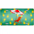 Chair and Umbrella Novelty Metal License Plate 12" x 6" (LP)