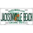 Florida Jacksonville Beach Novelty Metal License Plate 12" x 6" (LP)